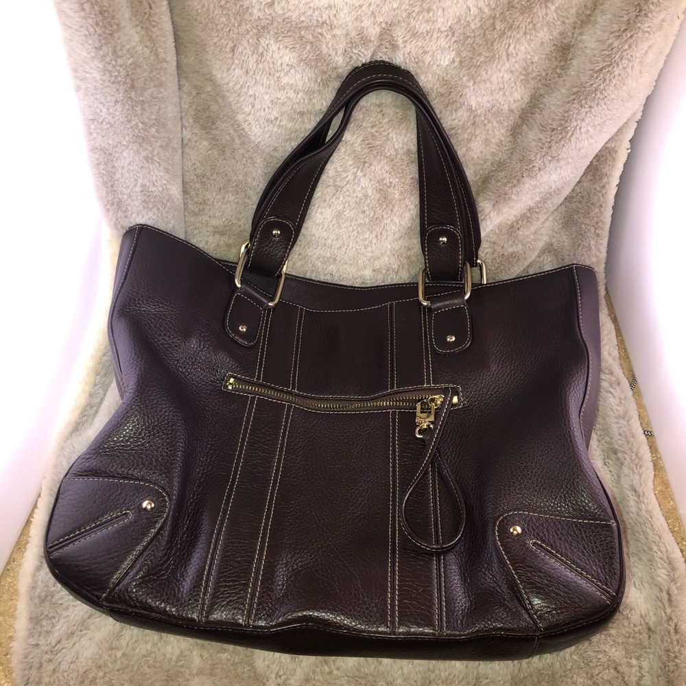 Large Kate Landry brown leather bag